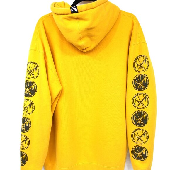 Rusty Butcher Pullover Hoodie Sweatshirt Sz X-LARGE Yellow Chill Thrill And Kill - Picture 8 of 10